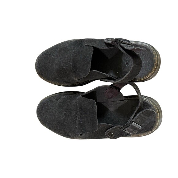 Dr. Martens Zebzag Slingback Platform Black Suede Mule Size Men’s 7 / Women’s 8